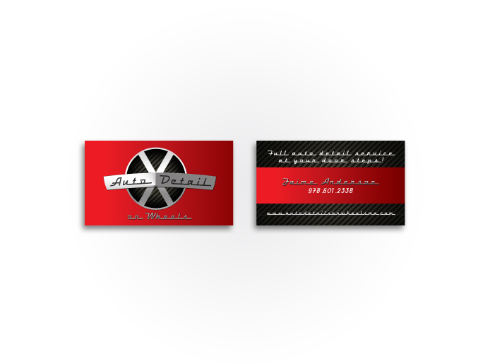 Auto Detail on Wheels Business Card