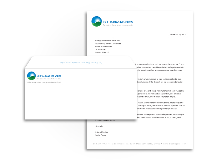 Iglesia Dias Mejores Envelop & Letterhead