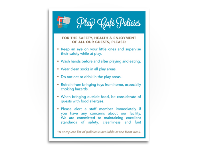 The Children's Piazza Policy Poster